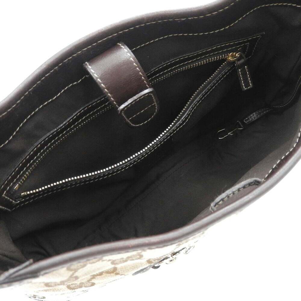 GUCCI Brown Canvas Shoulder Bag - Picture 3 of 10